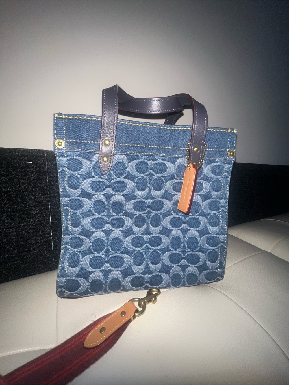 Coach Small Field Tote 22 Denim